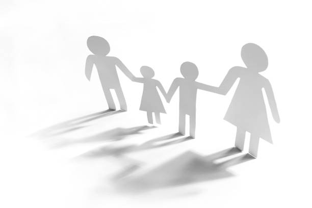 istock Family with two children, paper figures 678050182