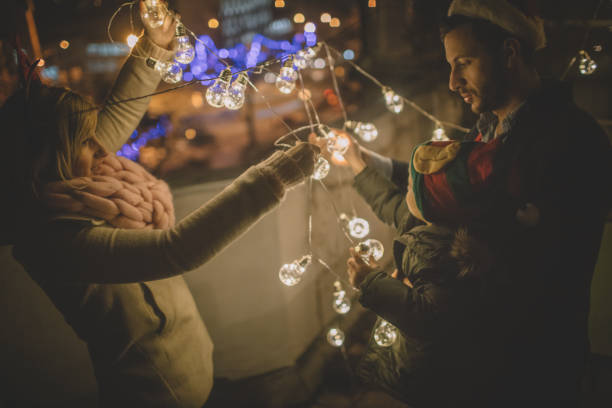 istock Young family on New Year's Eve 678067182