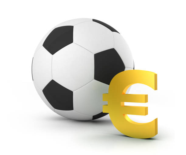 istock Soccer ball with euro sign 678075394