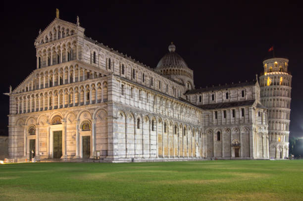 istock Cathedral of Pisa at night in Italy 678077496