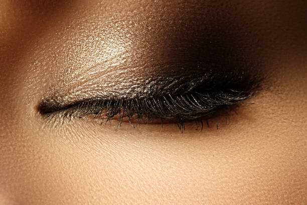 istock Eye makeup. Beautiful eyes make-up. Holiday makeup detail. Long 678081910