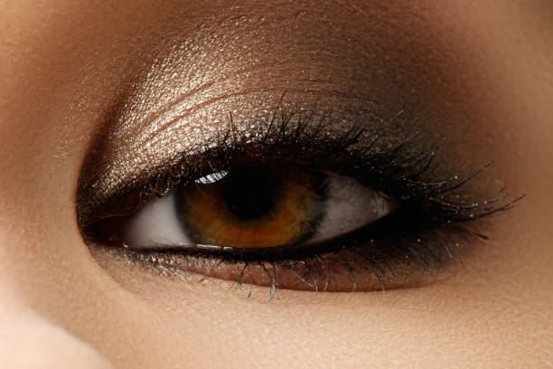 istock Eye makeup. Beautiful eyes retro style make-up. Holiday makeup d 678081994