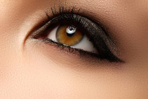 istock Eye makeup. Beautiful eyes retro style make-up. Holiday makeup d 678082026