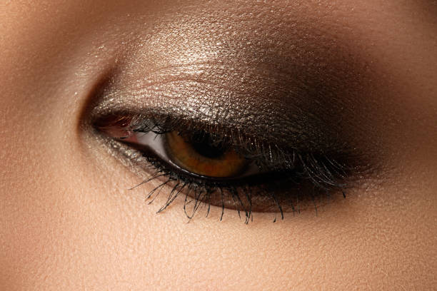 istock Eye makeup. Beautiful eyes retro style make-up. Holiday makeup d 678082030