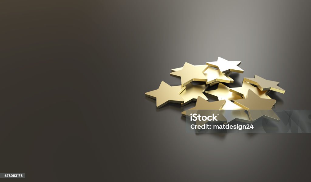 Excellent Customer Service golden stars Award Stock Photo