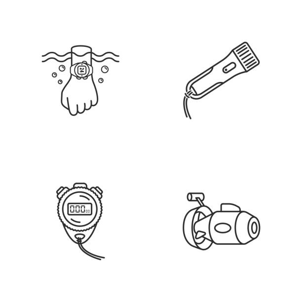 ilustrações, clipart, desenhos animados e ícones de quatro ícones de mergulho - human joint flash