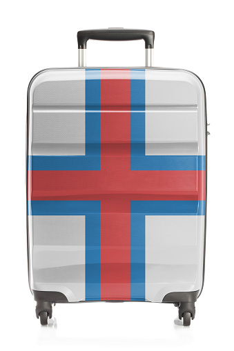 Suitcase painted into national flag series - Faroe Islands