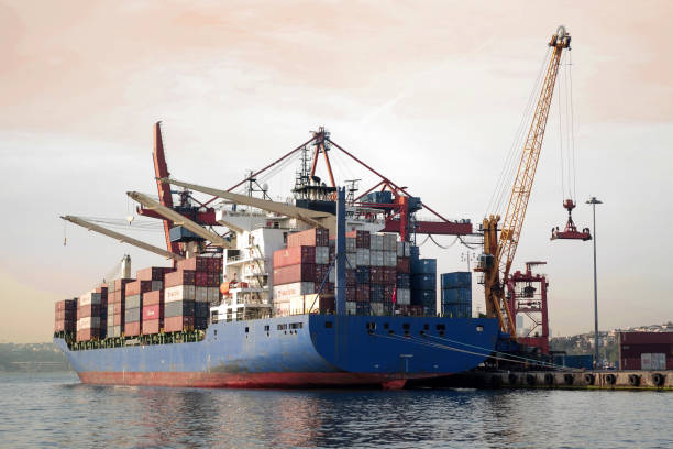 istock Container port and cargo ship in Haydarpasa District, Istanbul 678110592
