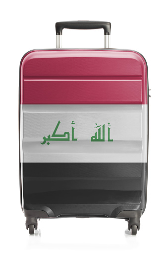 Suitcase painted into national flag series - Iraq