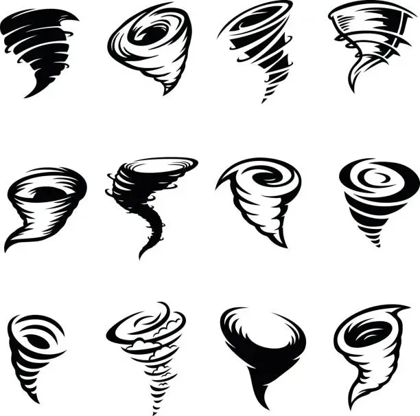 Vector illustration of tornado designs