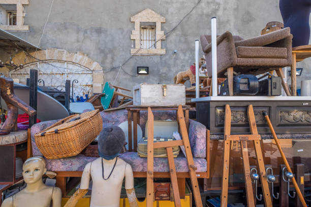 istock Second hand items for sale in Jaffa flea market 678120610