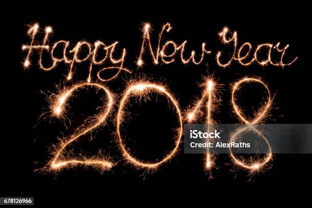 Photo libre de droit de Heureuse Nouvelle Année 2018 banque d'images et plus d'images libres de droit de 2018 - 2018, Abstrait, Allemagne