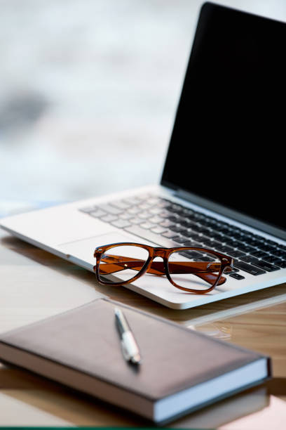 istock Designer's working place at the cafe 678130596