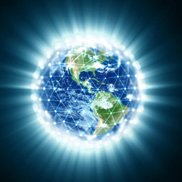 istock Earth with global network. Global Information Grid. World communication. 678146962