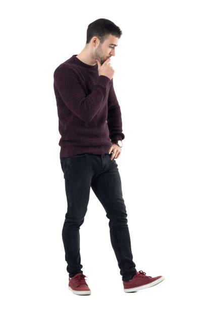 istock Thoughtful stressed casual man walking and looking down 678147018