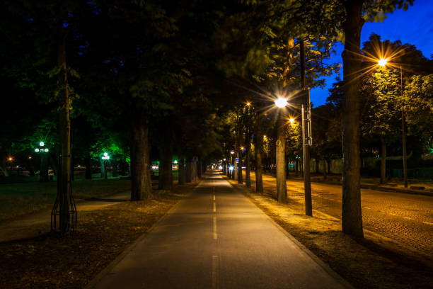 istock Parisian street at night 678152002