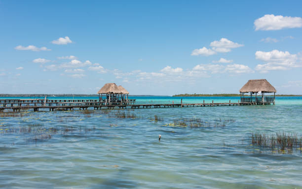 istock Pier on the lake in Bacalar, Mexico 678164406