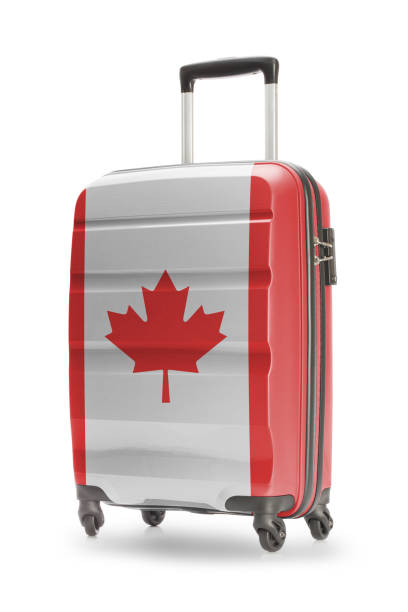 istock Suitcase with national flag on it - Canada 678164542