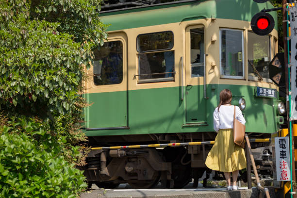 Beautiful woman sightseeing in Kamakura
