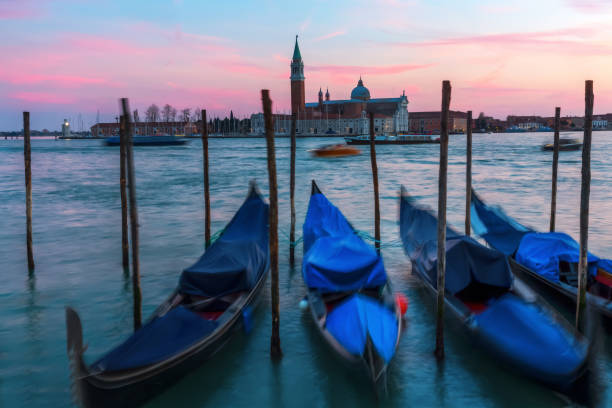 istock gondolas in Venice, Italy, at night 678177856