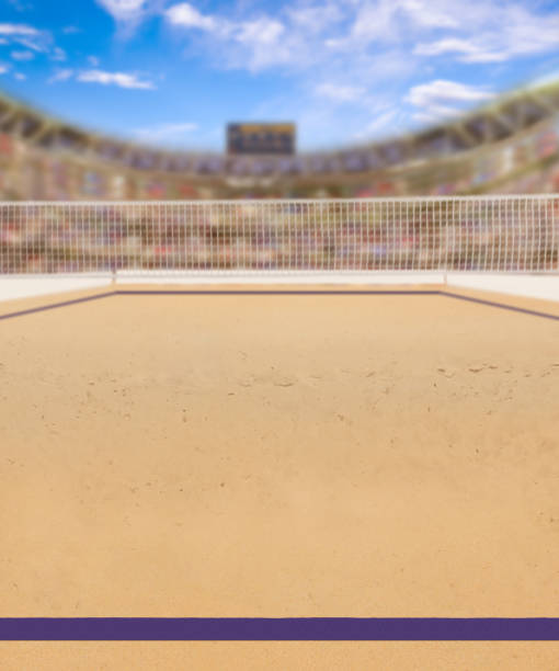 istock Beach Volleyball Court and Copy Space 678178042