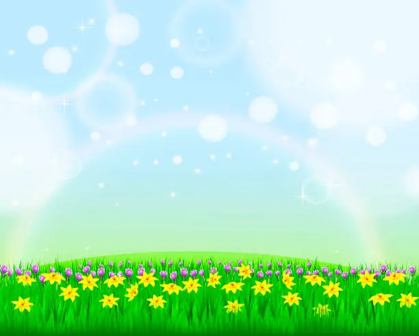 Vector illustration of Spring Flower Background