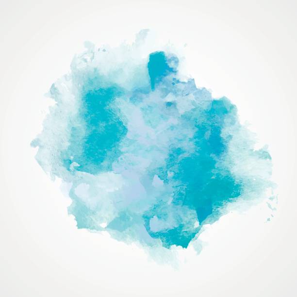 istock Watercolor Splash with gradient effect. Bright colorful grunge blob. Fashion, beauty,  posters and banners graphic design. Soft Blue color. 678213964