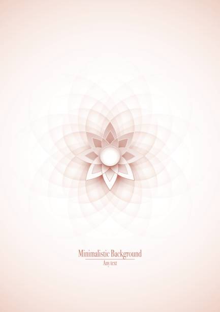 Abstract lotus background Minimalistic abstract lotus background in pale dogwood color pink flowering dogwood stock illustrations