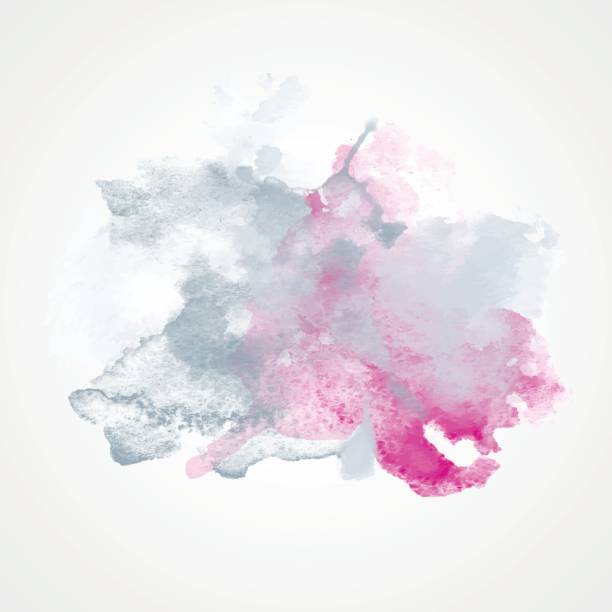 istock Watercolor Splash with gradient effect. Bright colorful grunge blob. Fashion, beauty,  posters and banners graphic design. Grey and Pink colors. 678218012