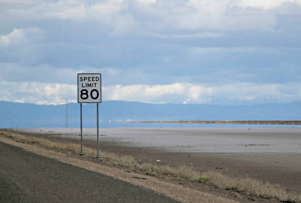 istock Eighty 80 miles an hour speed limit sign, Utah or Nevada on Interstate 80. 678230778