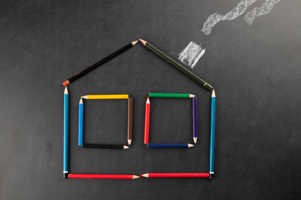 istock House made of colored pencils 678238732