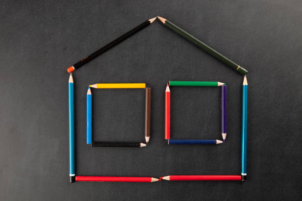 istock House made of colored pencils 678238942