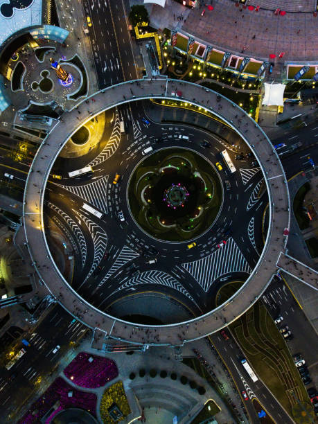 istock Shanghai night aerial view 678243212
