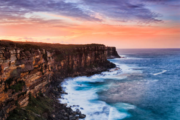istock Sy NHead Cliff red sky set 678248284