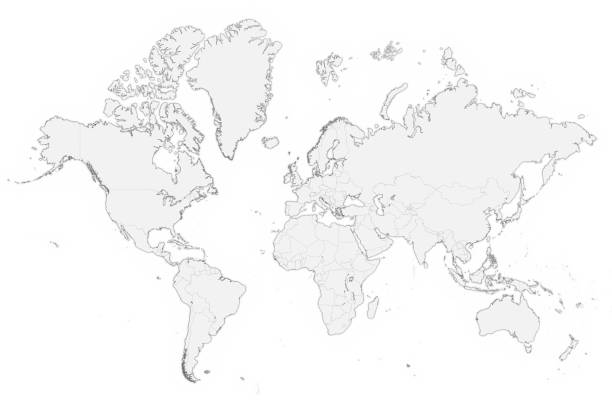 istock 3D Map of the World in White on White Background 3D Illustration 678259942