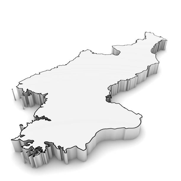istock North Korea Map Outline in White 3D Illustration 678260240