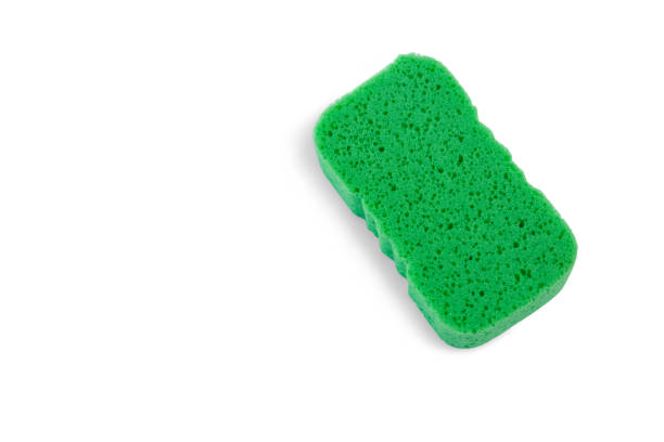 istock High angle view of green sponge 678260698