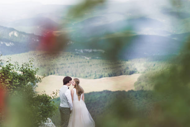 istock Wedding photo in the mountains 678280610