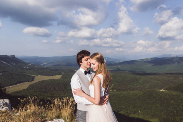 istock Beautiful wedding in the mountains on a sunny day 678280612