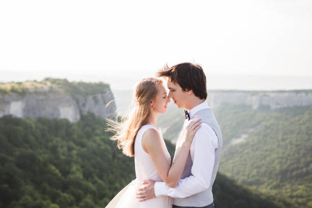 istock Wedding photo shoot in the mountains with stunning views 678280616