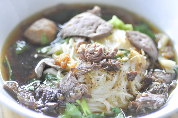 istock Chinese noodle with beef and meatball 678341886
