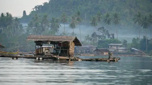 A crudely built hut in the middle of the lagoon serves as fishermen’s stopover in Puntalinao fishing village, Davao Oriental.