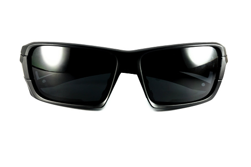 Sunglasses on the table, glasses with clipping path