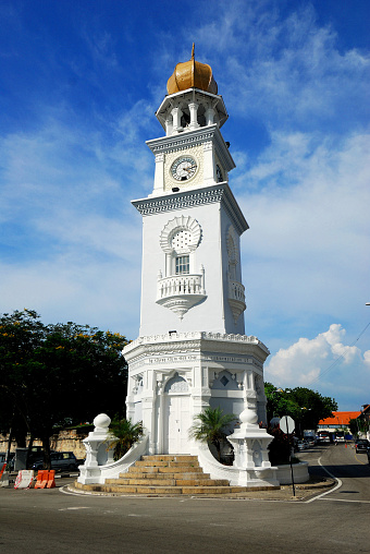 The Jubilee Clock Tower, in George Town, Penang, Malaysia, is a Moorish-style Jubilee clocktower at the junction of Light Street and Beach Street.