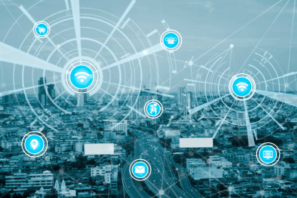 istock City scape and social network connection technology. network connection concept 678420870