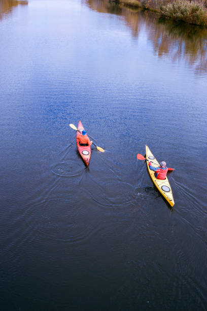 istock Traveling by kayak on the river on a sunny day. 678437262