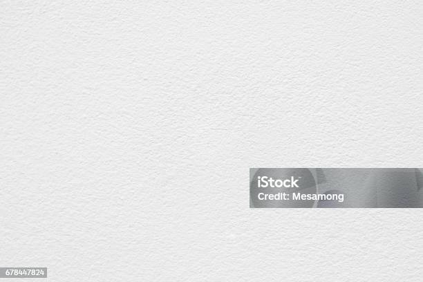 White Concrete Wall Texture Background Stock Photo - Download Image Now - Wall - Building Feature, Plaster, White Color