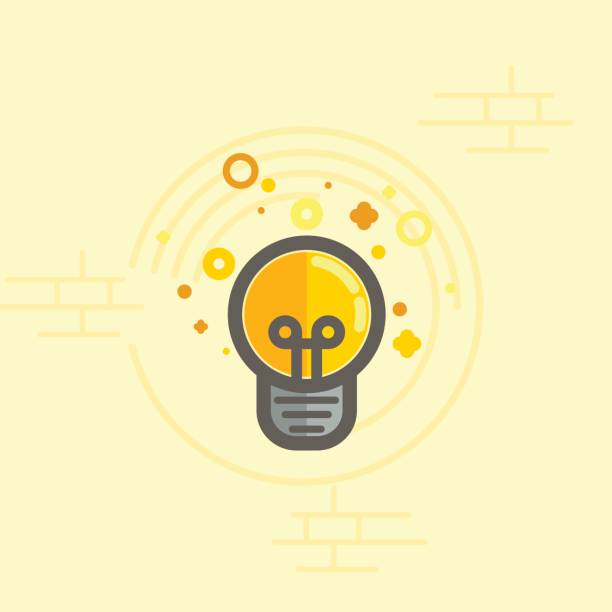 istock Simple vector color icon of a bulb. Traditional round form. 678462374