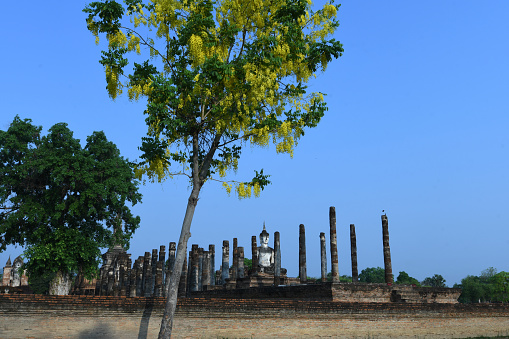 Historic temple at Sukhothai province in Thailand.