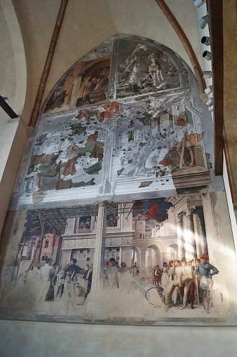 Interior of Eremitani Basilica, Padua, Italy